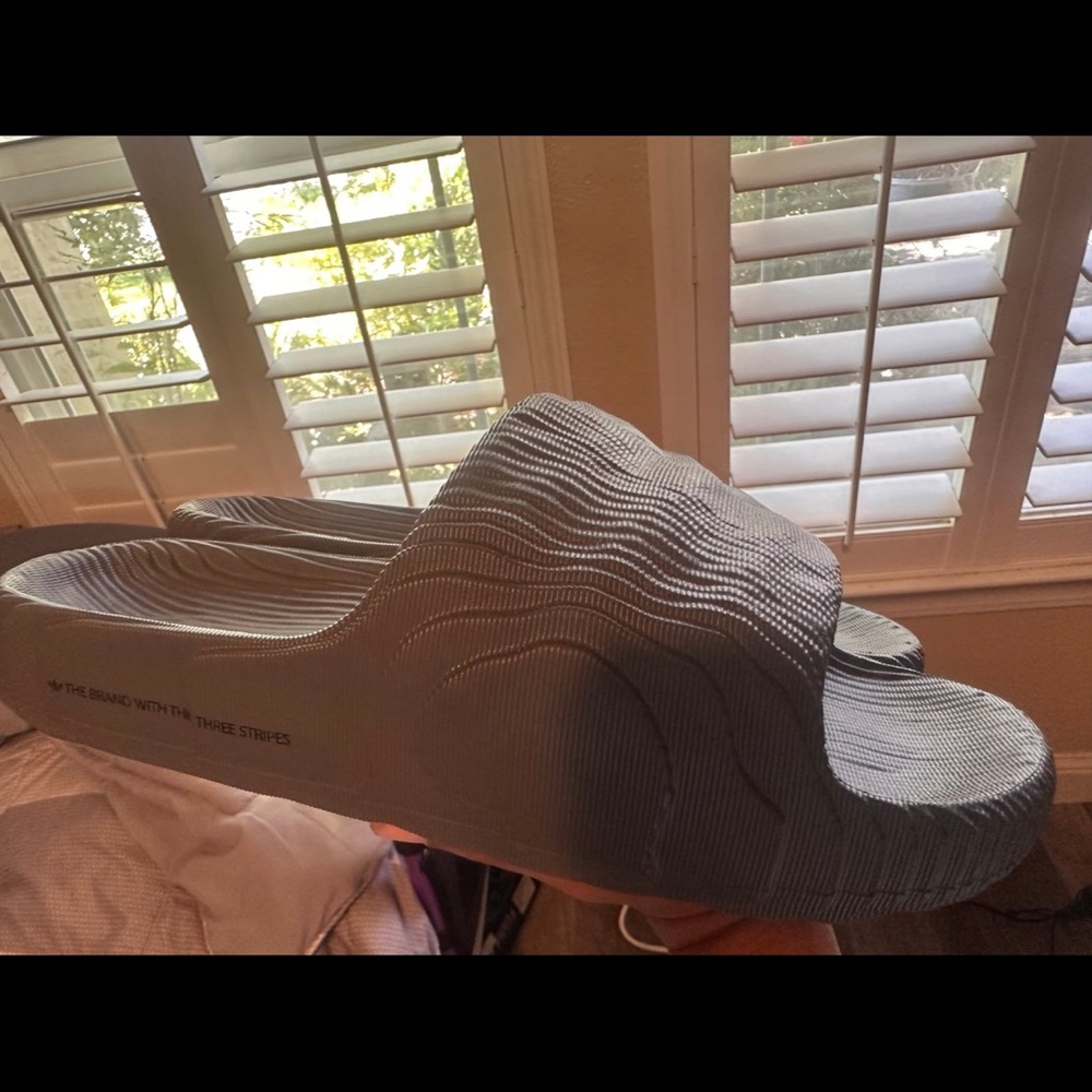 Adidas Gray Slide Sandals